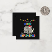 クリスマスRhinoのクリスマスプレゼントにRhinoがおもしろい欲しい ノートカード (正面/裏面インサイチュ)