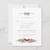 クリスマスRSVPカード 出欠カード (正面)