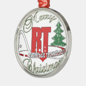 クリスマスRTの診療放射線技師 メタルオーナメント (左)