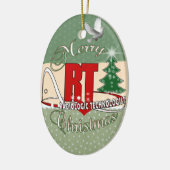 クリスマスRT放射線技師 セラミックオーナメント (左)