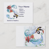 クリスマスS文字,ペンギンのセレナーデモノグラム 名刺 (正面/裏面)