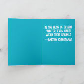 クリスマスSaguaro Cactus お洒落 Christmas カード (内部)