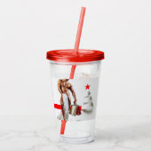 クリスマスSlipperyJoeプレゼントセクシー赤い星穴 アクリルタンブラー (裏面)