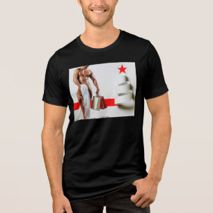 クリスマスSlipperyJoeプレゼントセクシー赤い星穴 トライブレンドTシャツ