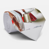 クリスマスSlipperyJoeプレゼントセクシー赤い星穴 ネクタイ (ロール)