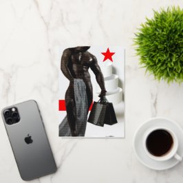 クリスマスSlipperyJoeプレゼントセクシー赤い星穴 箔シーズンカード