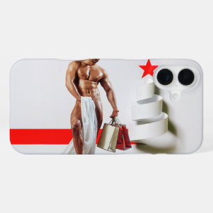 クリスマスSlipperyJoeプレゼントセクシー赤い星穴 iPhone 16 Plusケース