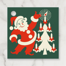 クリスマスSlyサンタ照明木のロウソクCC1249 フェイバータグ