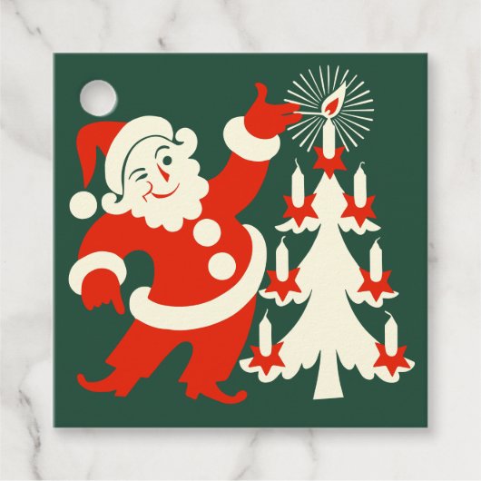 クリスマスSlyサンタ照明木のロウソクCC1249 フェイバータグ (正面)