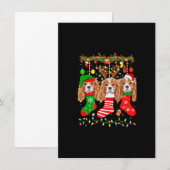 クリスマスSocにキャリバリーキングチャールズスパニエル犬ドッグ 招待状 (正面/裏面)