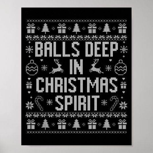 クリスマスSritに深く潜るカップルお揃いクリスマス ポスター (正面)