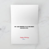 クリスマスSWATチームクリスマスカードの操作 カード (内部)