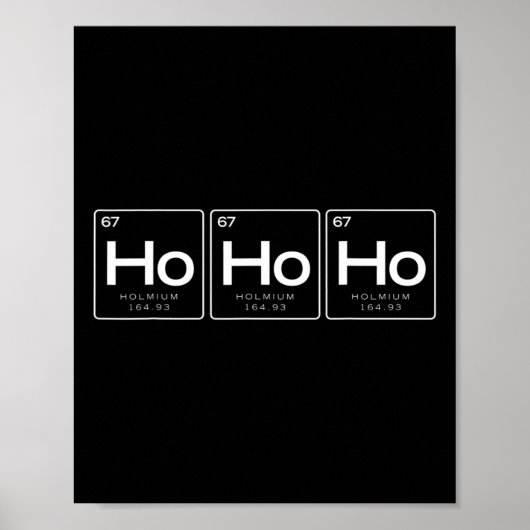 クリスマスTシャツの要素、面白いHo Ho Ho ギフト ポスター (正面)