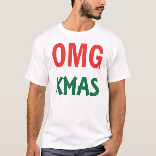 クリスマスTシャツのOMGクリスマス Tシャツ (正面)