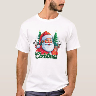 クリスマスTシャツデザインと白い背景 Tシャツ