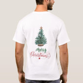 クリスマスTシャツホワイト Tシャツ (裏面)