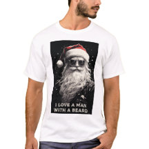 クリスマスTシャツ：「あごひげの男が大好き」