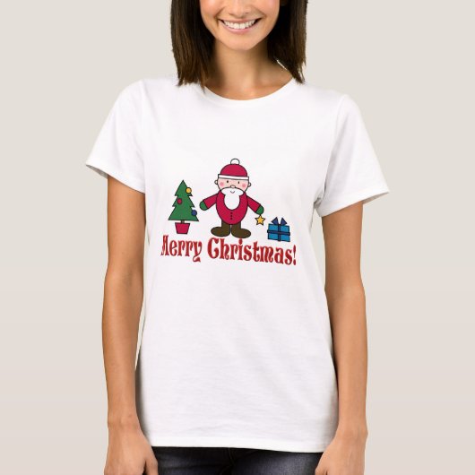 クリスマスTシャツ – サンタクロース – メリークリスマス Tシャツ (正面)