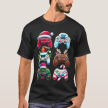 クリスマスTシャツ サンタ エルフ ゲーミングコントローラー ゲーマー