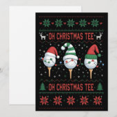 クリスマスTシャツ ダサいゴルフ クリスマススウェットシャツ シーズンカード (正面/裏面)