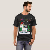 クリスマスTシャツ ユニコーン 女子 クリスマス服 クリスマス Tシャツ (正面フル)