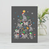 クリスマスTシャツ レムール クリスマスツリー Xmas シーズンカード (スタンド正面)