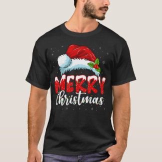 クリスマスTシャツ 女性 男性 ファミリー ライト 赤 サンタ Tシャツ