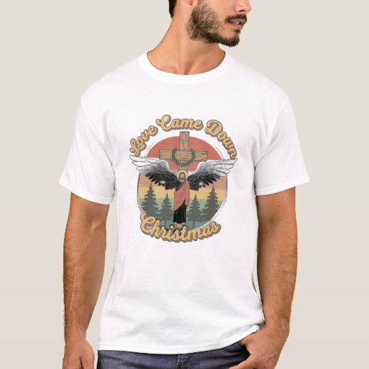 クリスマスTシャツ Love Came Down Tシャツ (正面)