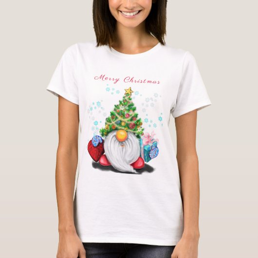 クリスマスTシャツHappy格言with Gift Tシャツ (正面)