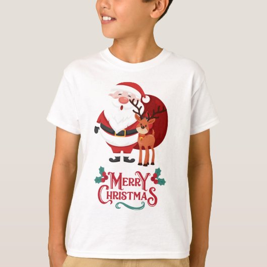 クリスマスTシャ子供へツ Tシャツ (正面)