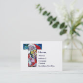 クリスマスTレター/バイオリンモノグラム付きサンタ 名刺 (スタンド正面)