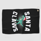 クリスマスTレックスクリスマスサンタツメ ゴルフタオル (横)