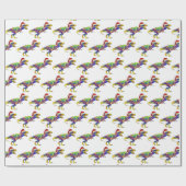 クリスマスTレックスフェスティバル恐竜 ラッピングペーパー (フラット)