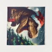 クリスマスTレックス1 タペストリー (正面(横))