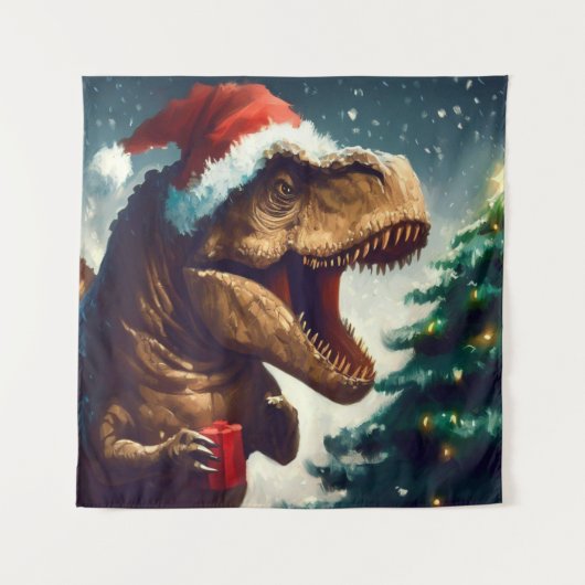クリスマスTレックス1 タペストリー (正面)