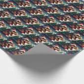 クリスマスTレックス1 ラッピングペーパー (角)