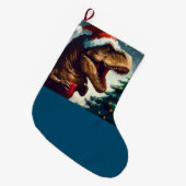クリスマスTレックス1 ラージクリスマスストッキング (正面 (吊り時))