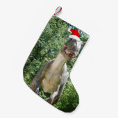クリスマスTレックス スモールクリスマスストッキング (正面 (吊り時))