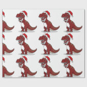 クリスマスTレックス ラッピングペーパー (フラット)