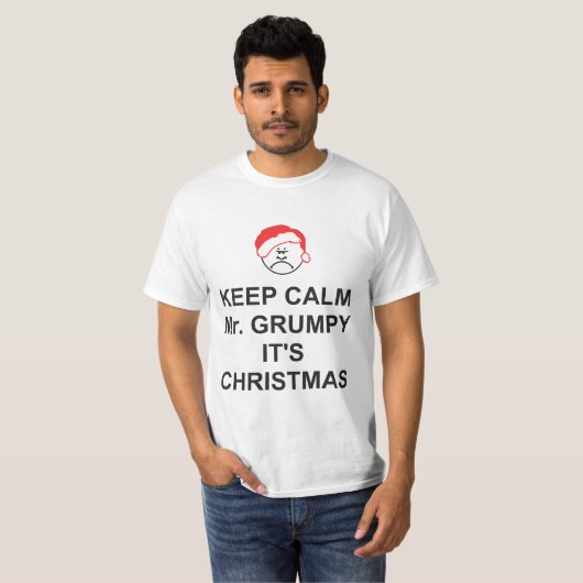 クリスマスT保シャツ、おだやかにクリスマス Tシャツ (正面フル)