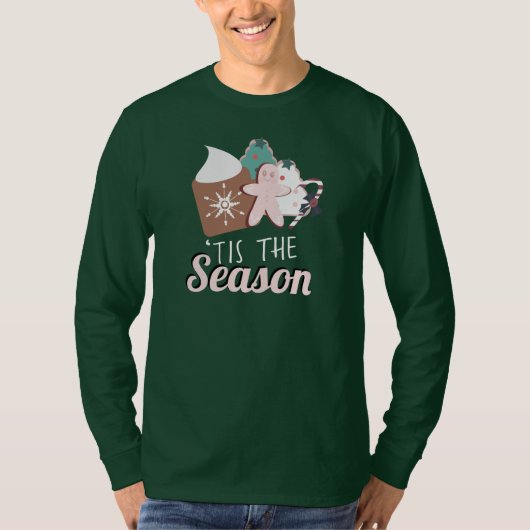 クリスマスThis Season Cookies Hot Chocolate Tシャツ (正面)
