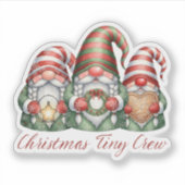 クリスマスTiny Crew ノームステッカー シール (正面)