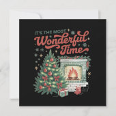 クリスマスT's最も素晴らしい時間ヴィンテージ 招待状 (正面)