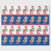クリスマスTySantaSaurusレックス ラッピングペーパー (フラット)