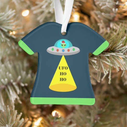 クリスマスUFOホーホソーサーエイリアン飛んでいる皿 オーナメント (ツリー)