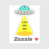 クリスマスUFOホーホソーサーエイリアン飛んでいる皿 シール (シート)