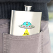 クリスマスUFOホーホソーサーエイリアン飛んでいる皿 フラスク (インサイチュ)