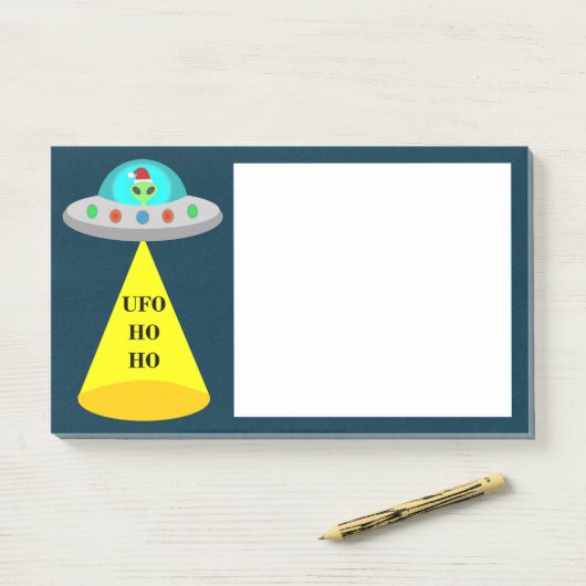 クリスマスUFOホーホソーサーエイリアン飛んでいる皿 ポストイット (デスク)