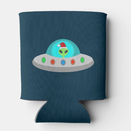 クリスマスUFOホーホソーサーエイリアン飛んでいる皿 缶クーラー (裏面)