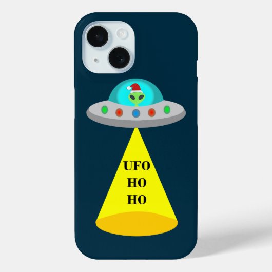 クリスマスUFOホーホソーサーエイリアン飛んでいる皿 Case-Mate iPhoneケース (裏面)